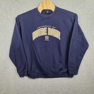 Notre Dame Fighting Irish Sweatshirt Mens Large Blue NCAA Football Starter